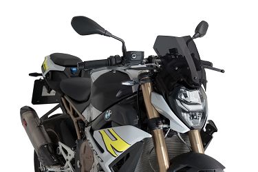 SZYBA SPORTOWA NOWEJ GENERACJI PUIG DO BMW S1000R 21+WSPORNIKI MOCNO PRZYCIEMNIONA