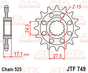 image 2 for ZEBATKA NAPĘDOWA JT JTF749.16RB