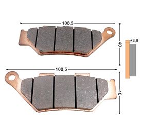 image 3 for KLOCKI HAMULCOWE PRZEDNIE BENELLI 