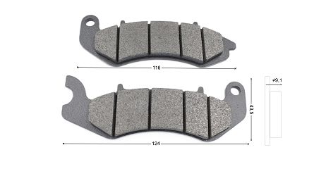 image 2 for KLOCKI HAMULCOWE PRZEDNIE T80 SRK125S TRX125 