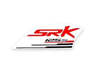 NAKLEJKA LEWEJ OSŁONY ZBIORNIKA PALIWA CZERWONA SRK125S