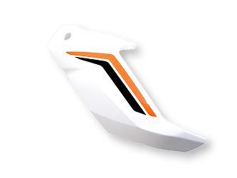OSŁONA LAMPY PRZEDNIEJ PRAWA BIAŁA Z NAKLEJKAMI TRX125
