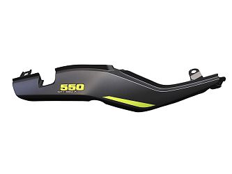 OSŁONA TYLNA PRAWA SZARA Z NAKLEJKAMI ŻÓŁTYMI SRT550X