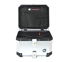 image 5 for ZESTAW 3 KUFRÓW ALUMINIOWYCH (30L ASYMETRYCZNY + 36L + 45L) COOCASE SREBRNY Z TORBĄ WEWNĘTRZNĄ