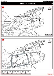 image 6 for ZESTAW STELAŻY KUFER CENTRALNY + BOCZNE COOCASE BENELLI TRK-502X 2018-2021 PRAWY KUFER ASYMETRYCZNY