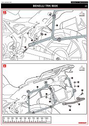 image 7 for ZESTAW STELAŻY KUFER CENTRALNY + BOCZNE COOCASE BENELLI TRK-502X 2018-2021 PRAWY KUFER ASYMETRYCZNY