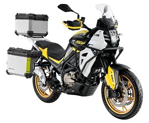 MOTOCYKL QJMOTOR SVT 650 Z KUFRAMI BIAŁY/CZARNY/ZŁOTY 2025