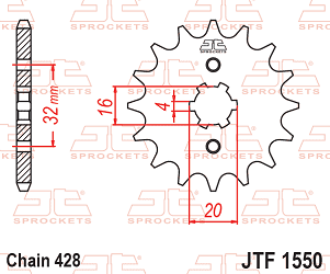 image 2 for ZEBATKA NAPĘDOWA JT JTF1550.15