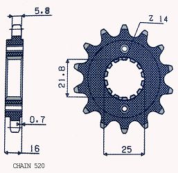 ZEBATKA NAPEDOWA SUNSTAR SUNF380-13