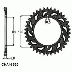 ZEBATKA NAPEDZANA STALOWA SUNSTAR SUNR1-3314-41