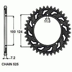 ZEBATKA NAPEDZANA STALOWA SUNSTAR SUNR1-4437-36