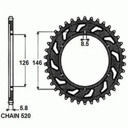 ZEBATKA NAPĘDZANA ALUMINIOWA SUNSTAR SUNR5-3577-50
