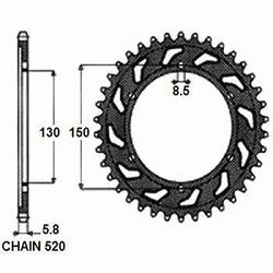ZEBATKA NAPĘDZANA ALUMINIOWA SUNSTAR SUNR5-3592-49