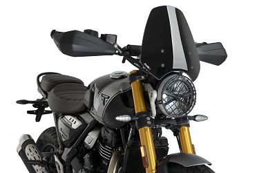 OWIEWKA PUIG DO TRIUMPH SCRAMBLER 400X / SPEED 400 24 (SPORT) CZARNA