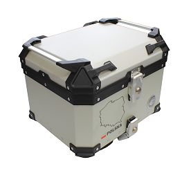 image 2 for KUFER CENTRALNY ALUMINIOWY COOCASE 45L SREBRNY Z MAPĄ PL + TORBĄ WEWNĘTRZNĄ 