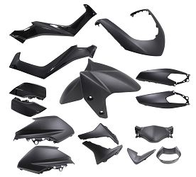 KOMPLET OSŁON PLASTIKOWYCH POWER FORCE YAMAHA N-MAX 125 15-20 CZARNY