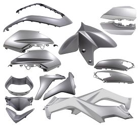 KOMPLET OSŁON PLASTIKOWYCH POWER FORCE YAMAHA N-MAX 125 15-20 SZARY