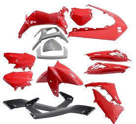 KOMPLET OSŁON PLASTIKOWYCH POWER FORCE YAMAHA N-MAX 125 21-24 CZERWONY