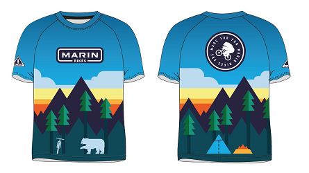 KOSZULKA MĘSKA MARIN BIKES NIEBIESKA L