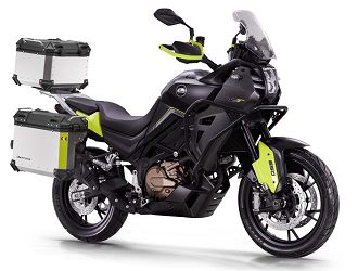 MOTOCYKL QJMOTOR SVT 650 Z KUFRAMI CZARNY/SZARY/ZIELONY FLUO 2026