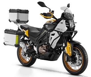 MOTOCYKL QJMOTOR SVT 650X Z KUFRAMI BIAŁY/CZARNY/ZŁOTY 2026
