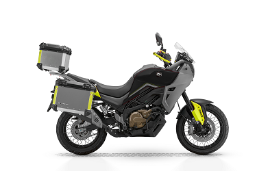 MOTOCYKL QJMOTOR SVT 650X Z KUFRAMI CZARNY/SZARY/ZIELONY FLUO 2026