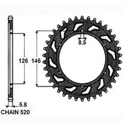 ZEBATKA NAPEDZANA STALOWA SUNSTAR SUNR2-3577-50