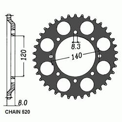 ZEBATKA NAPEDZANA STALOWA SUNSTAR SUNR2-3533-43