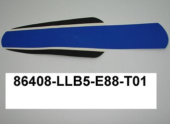 NAKLEJKA NA BŁOTNIK NIEBIESKA   KYMCO SUPER 9