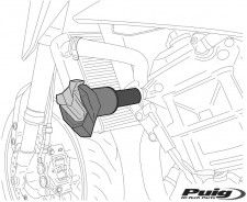 CRASH PADY PUIG DO YAMAHA R1 04-06 CZARNE