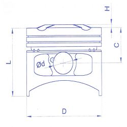image 3 for TŁOK KYMCO MXU 250 - MAXXER/KXR 250 - KYMCO SCOOTERS 250 CC (72,60) K250 13101-KHE7-900 