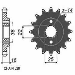 ZEBATKA NAPEDOWA SUNSTAR SUNF381-15