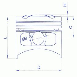 image 2 for TŁOK CYLINDRA AIRSAL SPORT 150 (57,40)