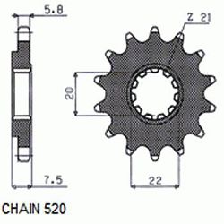 ZEBATKA NAPEDOWA SUNSTAR SUNF312-12 (WYCOFANA Z PRODUKCJI)