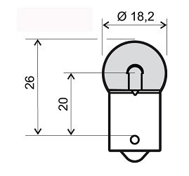 ŻARÓWKA 12V 10W BA15S ORANG