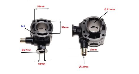 CYLINDER ŻELIWNY POWER FORCE BASIC APRILIA SCARABEO SUZUKI KATANA 41 MM 2T