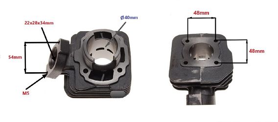 image 2 for CYLINDER ŻELIWNY POWER FORCE BASIC PEUGEOT BUXY SPEEDFIGHT ZENITH 40MM 2T