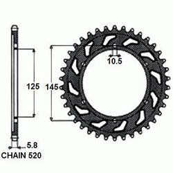 ZEBATKA NAPEDZANA STALOWA SUNSTAR SUNR1-3541-47