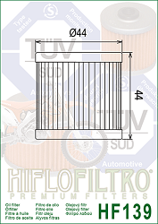 image 2 for FILTR OLEJU HIFLO HF139 DRZ 400/ LTZ 400/LTR450