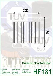 image 2 for FILTR OLEJU HIFLO HF181 APRILIA 125/ PIAGGIO 125