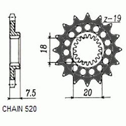 ZEBATKA NAPEDOWA SUNSTAR SUNF344-14 (WYCOFANA Z PRODUKCJI)