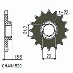 ZEBATKA NAPEDOWA SUNSTAR SUNF372-16