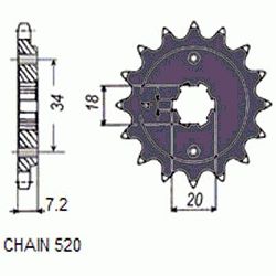 ZEBATKA NAPEDOWA SUNSTAR SUNF390-12