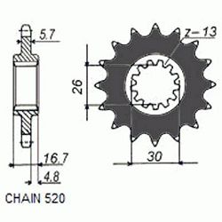 ZEBATKA NAPEDOWA SUNSTAR SUNF392-14