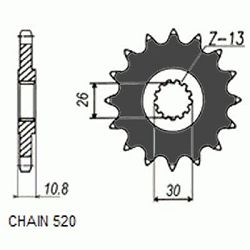 ZEBATKA NAPEDOWA SUNSTAR SUNF395-14 (WYCOFANA Z PRODUKCJI)