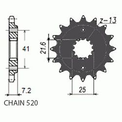 ZEBATKA NAPEDOWA SUNSTAR SUNF396-17