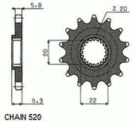 ZEBATKA NAPEDOWA SUNSTAR SUNF3B0-12