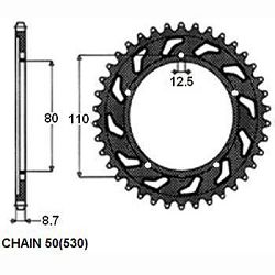 ZEBATKA NAPEDZANA STALOWA SUNSTAR SUNR1-5338-44