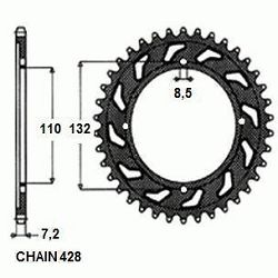 ZEBATKA NAPĘDZANA ALUMINIOWA SUNSTAR SUNR5-2481-47