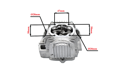image 4 for GŁOWICA CYLINDRA CHIŃSKIE ATV 110 CCM 4T 52MM Z WAŁKIEM ROZRZĄD POWER FORCE 